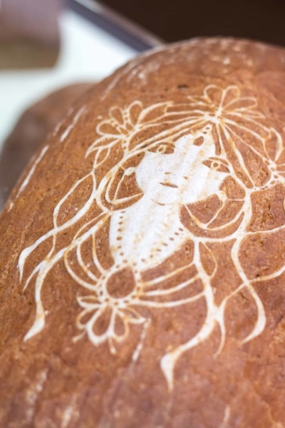 Bread art edible decoration
