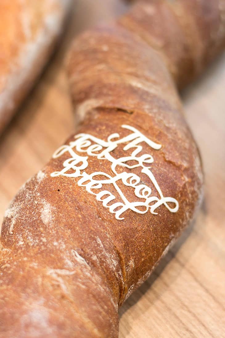 The feel good bread - cut-out edible label