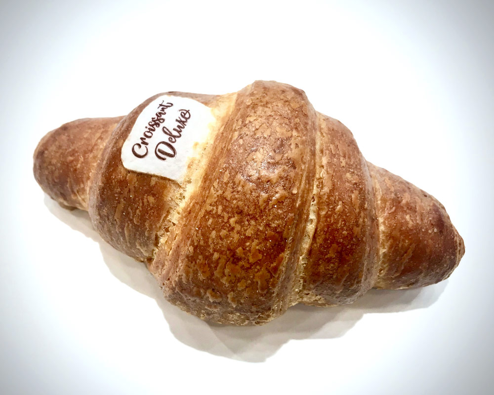 croissant with edible label